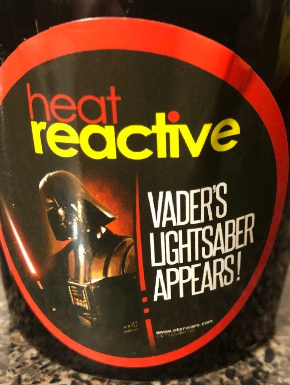 Star Wars Darth Vader 20 oz. Heat-Reactive Ceramic Travel Mug Coffee Tea Cup